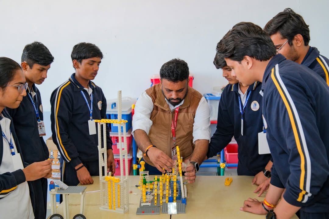 Students working in a modern laboratory
